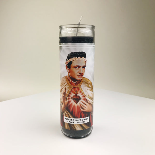 Saint Johnny Cash Prayer Candle