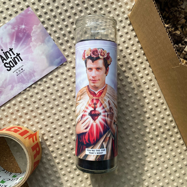 Saint John Travolta | Danny Zuko Prayer Candle