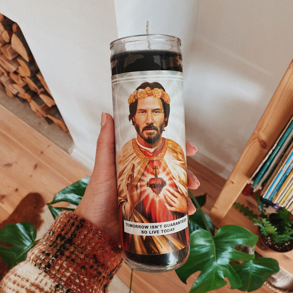 Saint Keanu Reeves Prayer Candle