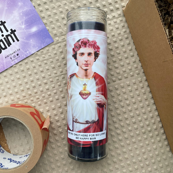 Saint Timothee Chalamet Prayer Candle