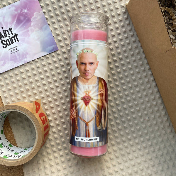 Saint Pitbull | Mr. Worldwide Prayer Candle