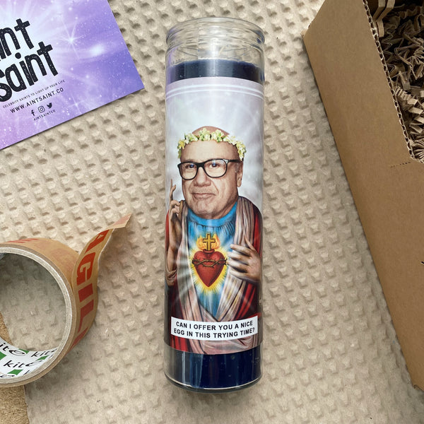 Saint Danny DeVito | Frank Reynolds | It's Always Sunny Prayer Candle