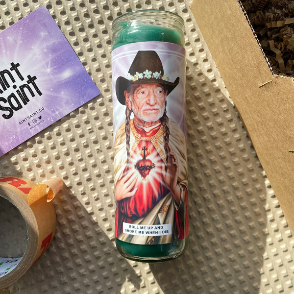 Saint Willie Nelson Prayer Candle