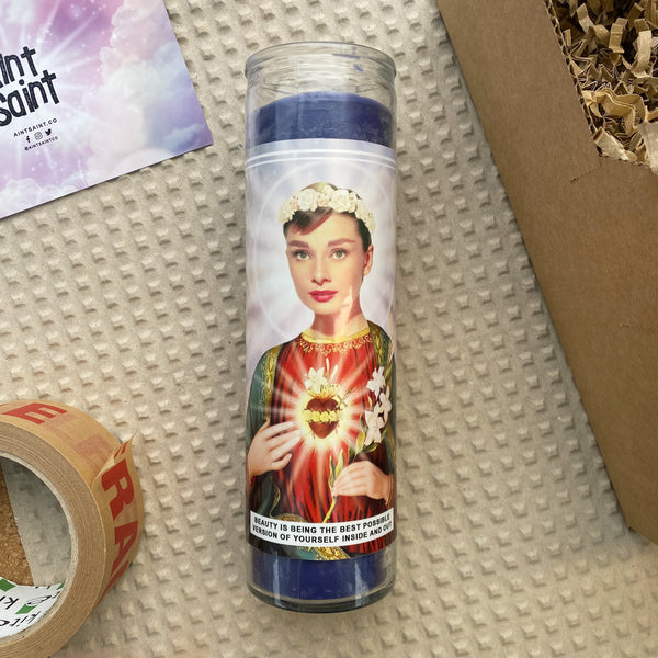 Saint Audrey Hepburn Prayer Candle