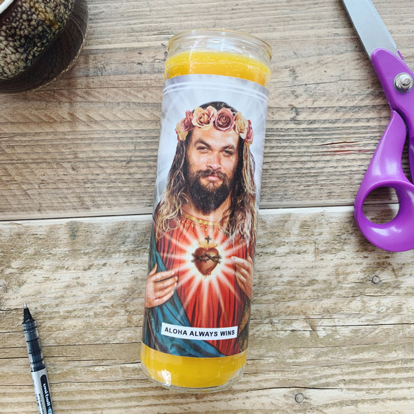 Saint Jason Momoa Prayer Candle