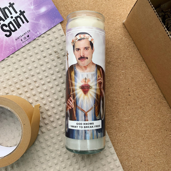 Saint Freddie Mercury Prayer Candle