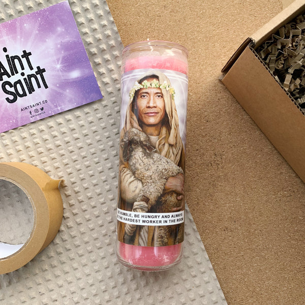 Saint Dwayne Johnson | The Rock Prayer Candle