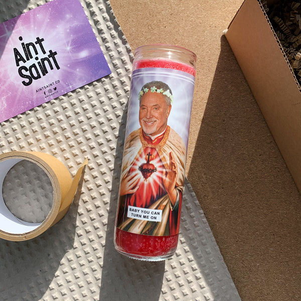 Saint Sir Tom Jones Prayer Candle