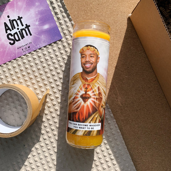 Saint Michael B. Jordan Prayer Candle