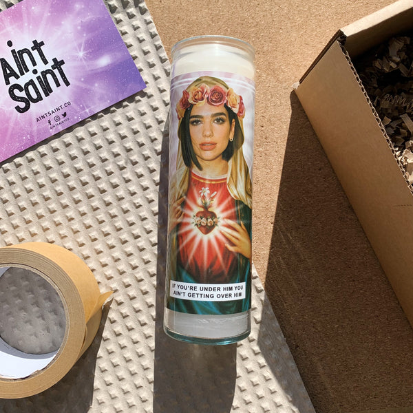 Saint Dua Lipa Prayer Candle