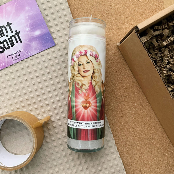 Saint Dolly Prayer Candle