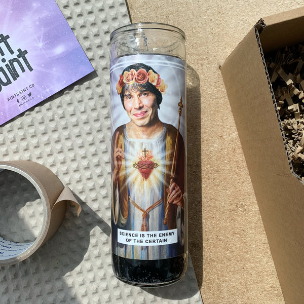 Saint Professor Brian Cox Prayer Candle