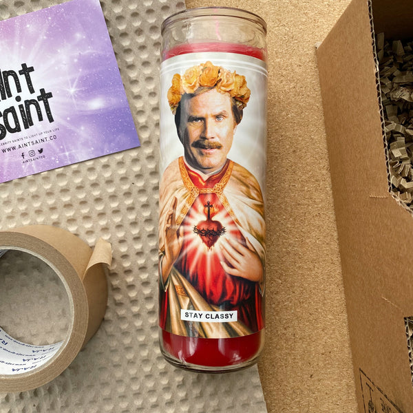 Saint Will Ferrell | Ron Burgundy Prayer Candle