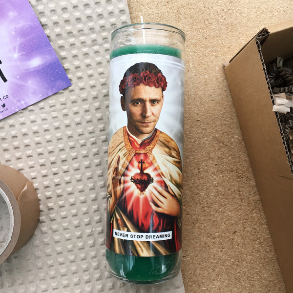 Saint Tom Hiddleston Prayer Candle