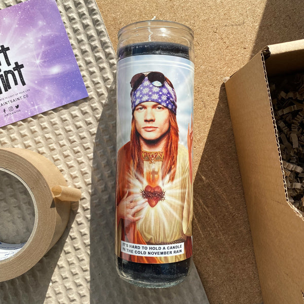 Saint Axl Rose Prayer Candle