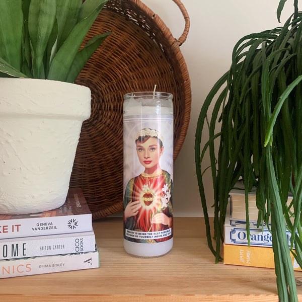 Saint Audrey Hepburn Prayer Candle