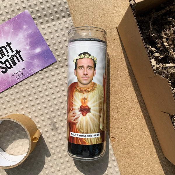 Saint Michael Scott | Steve Carell | The Office Prayer Candle