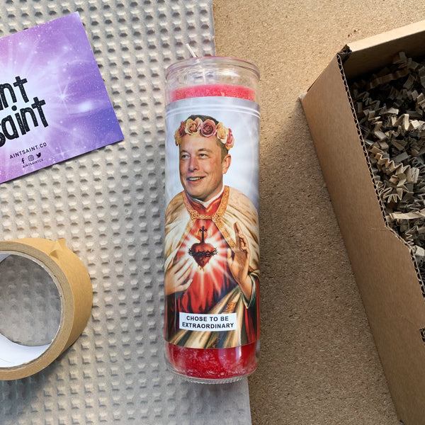 Saint Elon Musk Prayer Candle