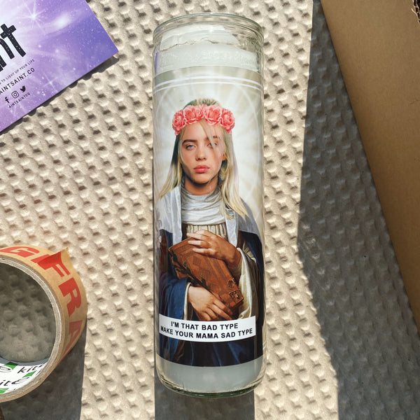 Saint Billie Eilish Prayer Candle