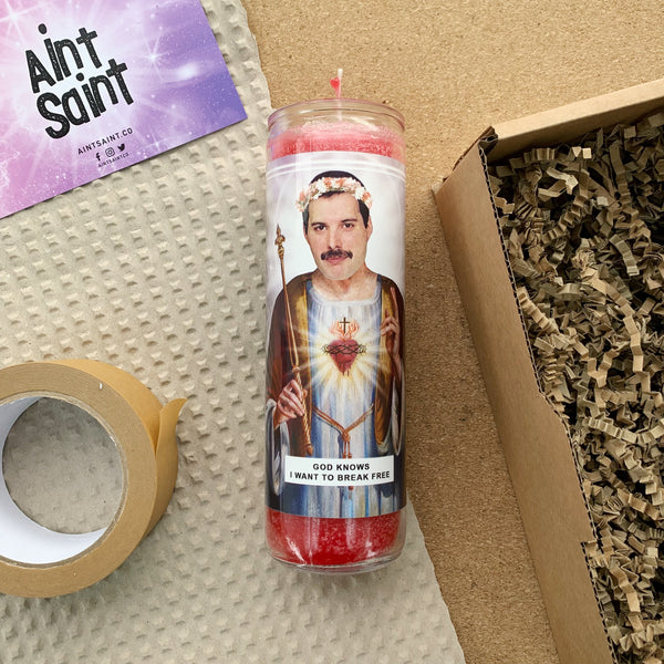 Saint Freddie Mercury Prayer Candle