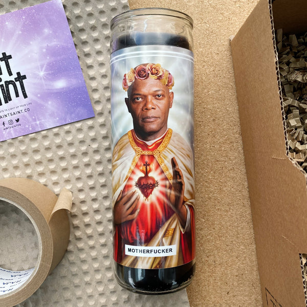 Saint Samuel L Jackson Prayer Candle