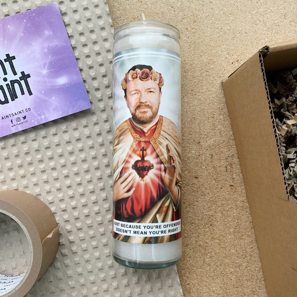 Saint Ricky Gervais Prayer Candle