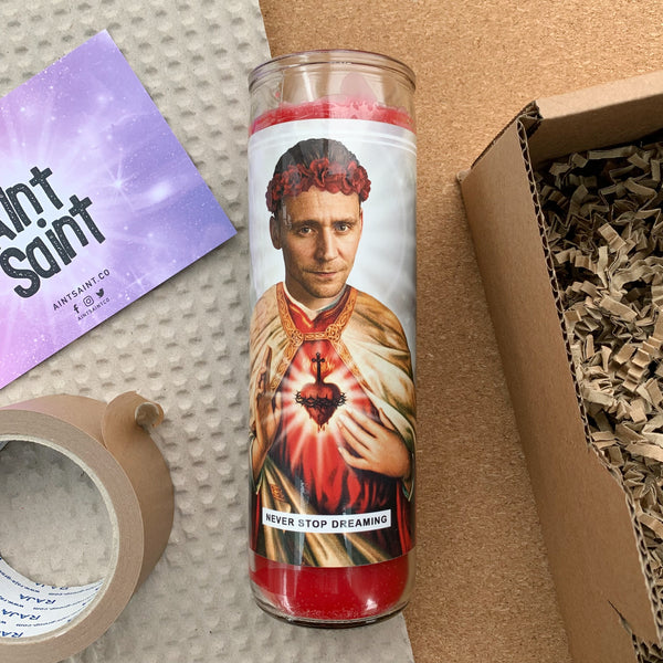 Saint Tom Hiddleston Prayer Candle