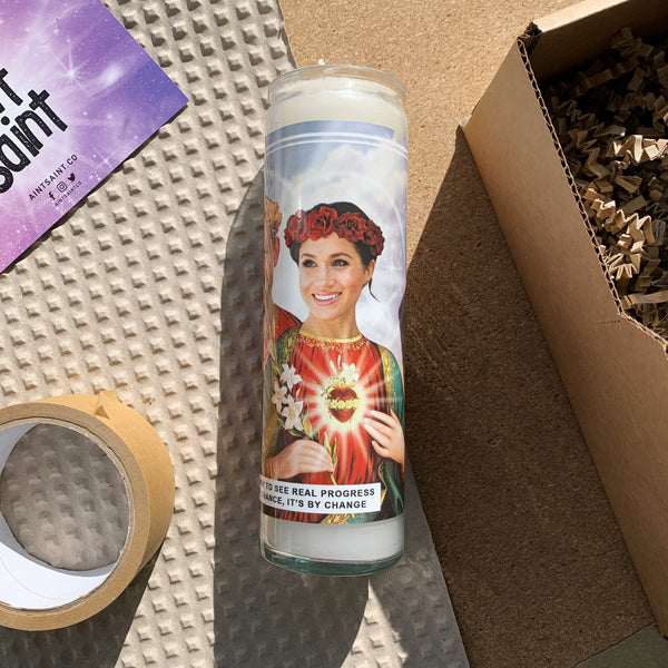 Saint Harry and Meghan Prayer Candle