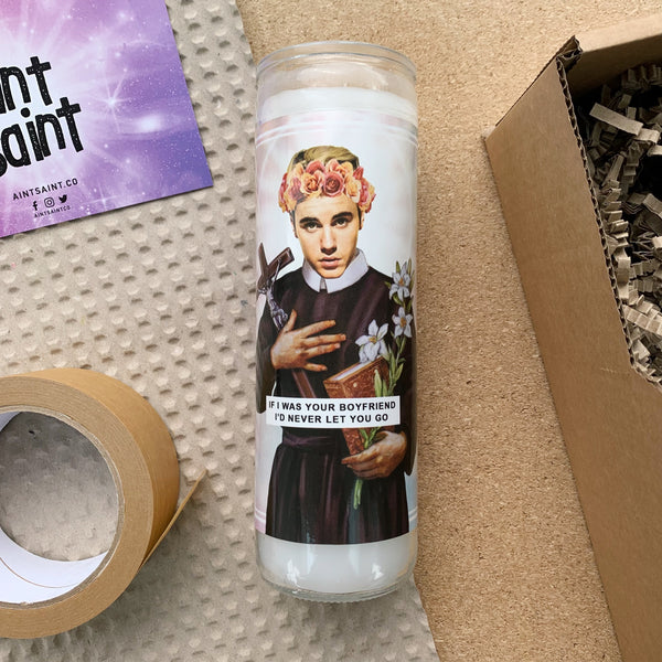 Saint Justin Bieber Prayer Candle