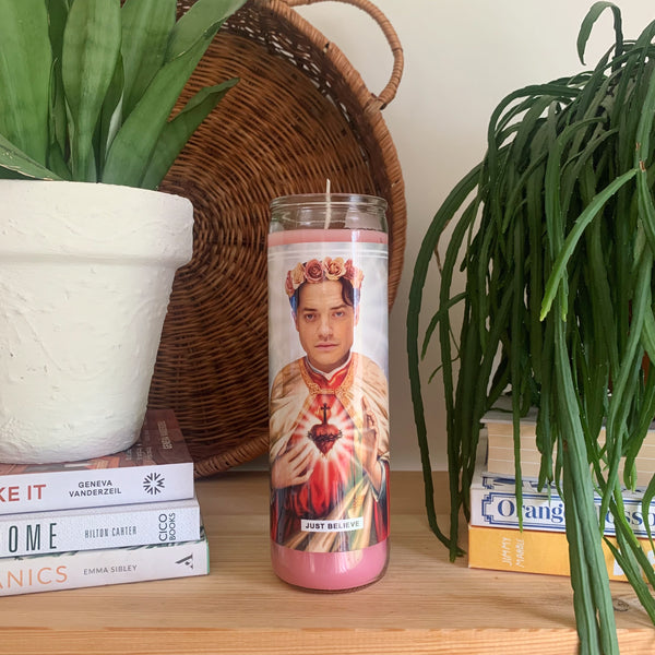 Saint Brendan Fraser | The Mummy | George Of The Jungle Prayer Candle