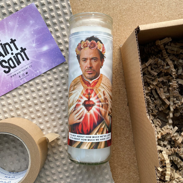 Saint Robert Downey Jr Prayer Candle