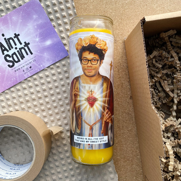 Saint Richard Ayoade | Maurice Moss | The IT Crowd Prayer Candle