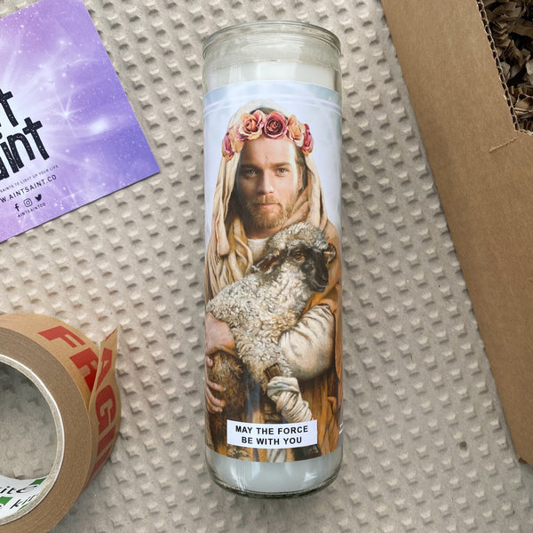 Saint Ewan McGregor Prayer Candle