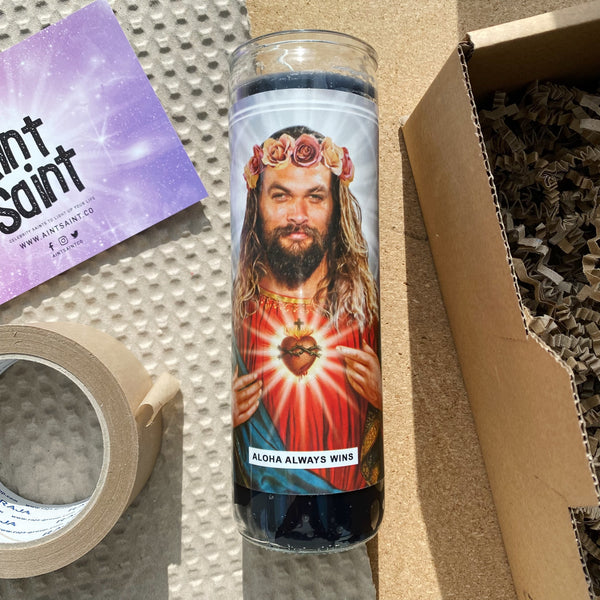 Saint Jason Momoa Prayer Candle