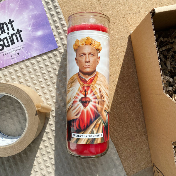 Saint Daniel Craig Prayer Candle