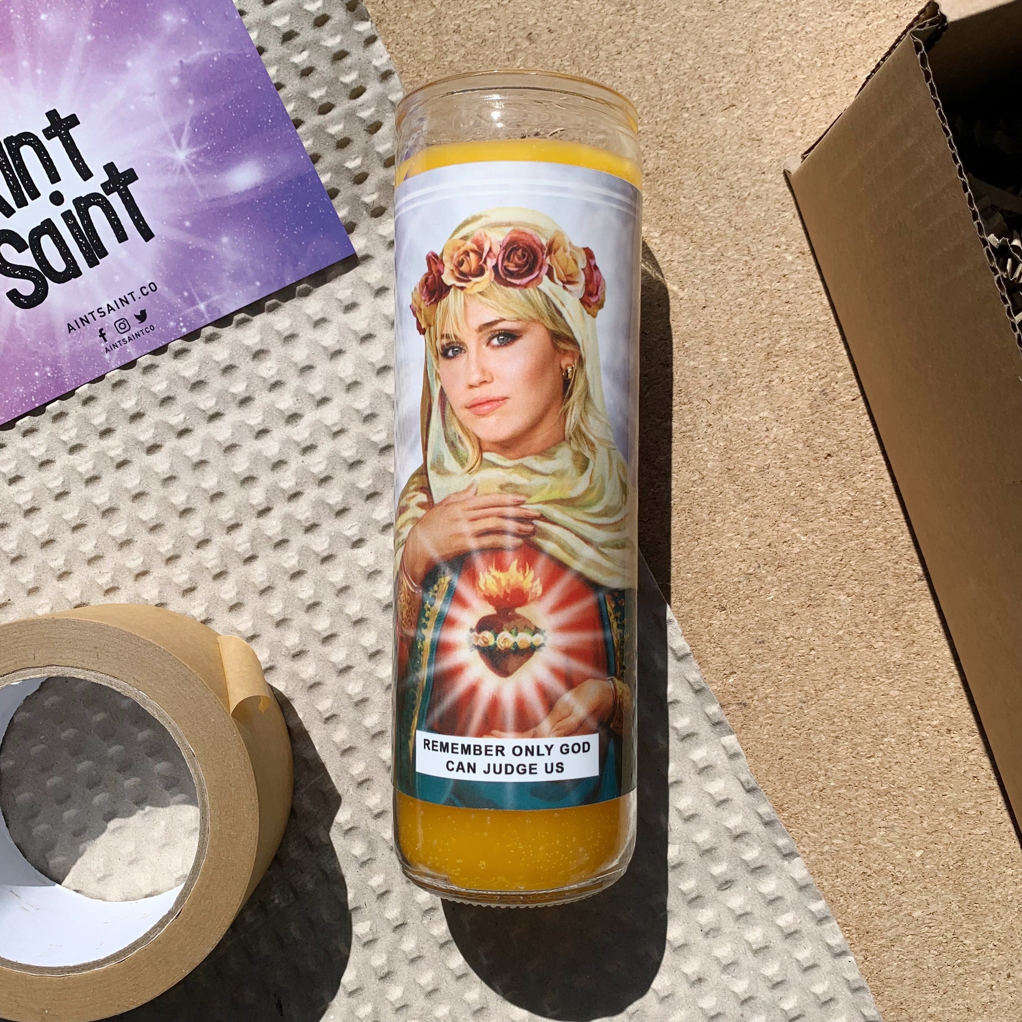 Saint Miley Cyrus Prayer Candle
