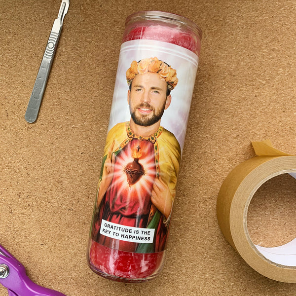 Saint Chris Evans Prayer Candle