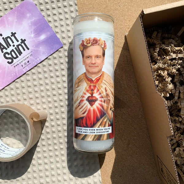 Saint Colin Firth Prayer Candle