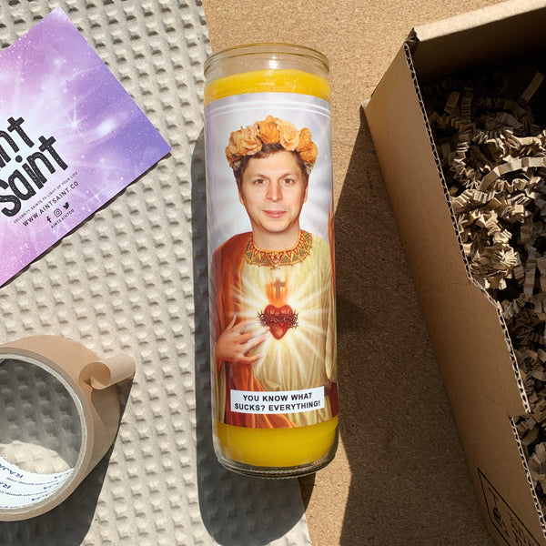 Saint Michael Cera | Scott Pilgrim | Juno Prayer Candle