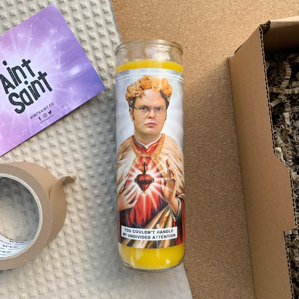 Saint Dwight Schrute | Rainn Wilson | The Office Prayer Candle