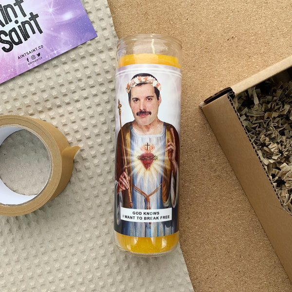 Saint Freddie Mercury Prayer Candle