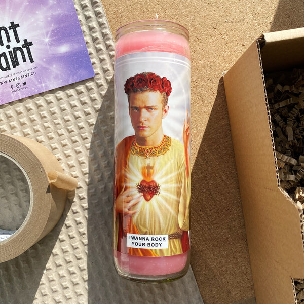 Saint Justin Timberlake Prayer Candle