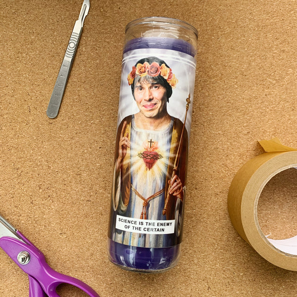 Saint Professor Brian Cox Prayer Candle