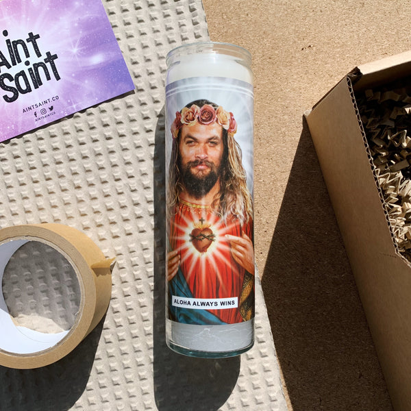 Saint Jason Momoa Prayer Candle