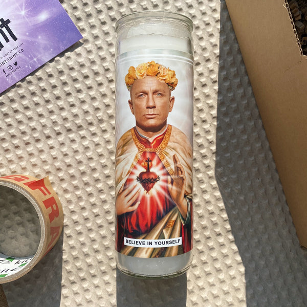 Saint Daniel Craig Prayer Candle