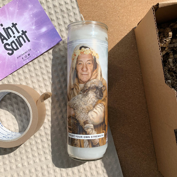 Saint Sir Ian McKellen Prayer Candle