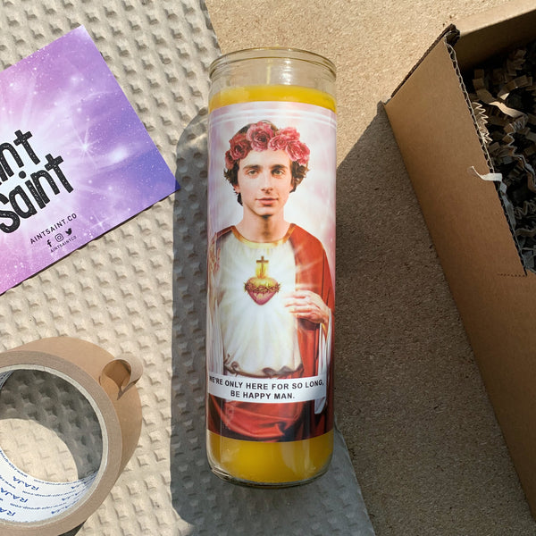 Saint Timothee Chalamet Prayer Candle