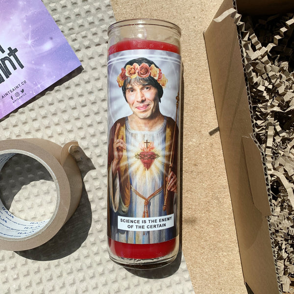 Saint Professor Brian Cox Prayer Candle