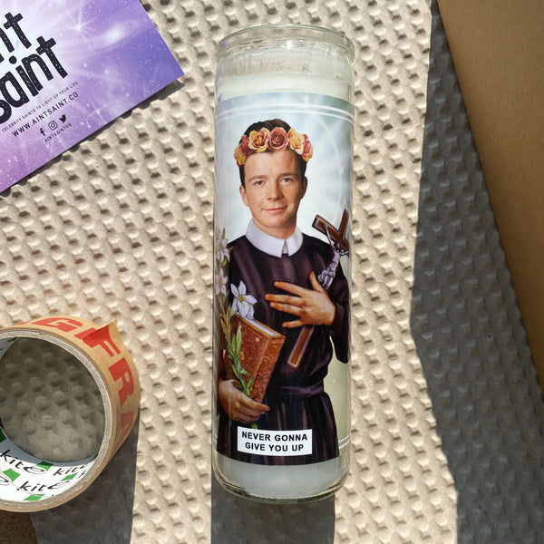 Saint Rick Astley | Never Gonna Give You Up Prayer Candle