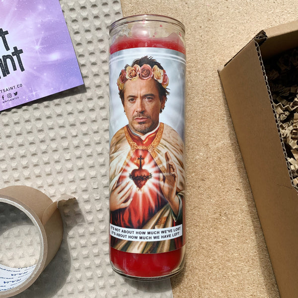 Saint Robert Downey Jr Prayer Candle